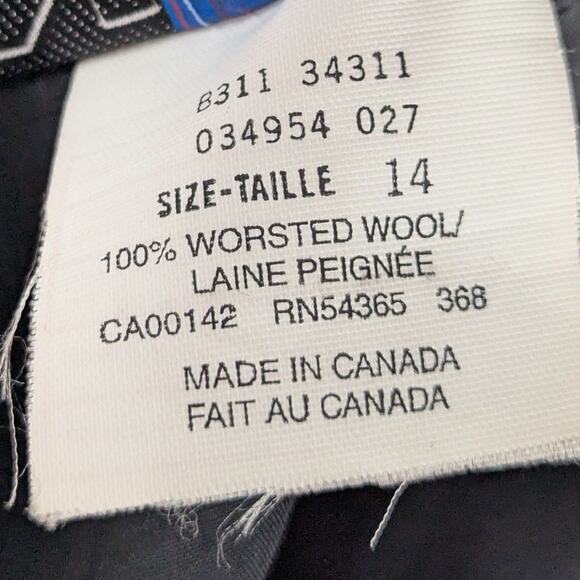 Nygard Collection Wool Skirt Size 14 Gray 100% Worsted Wool Made in Canada - Picture 4 of 4